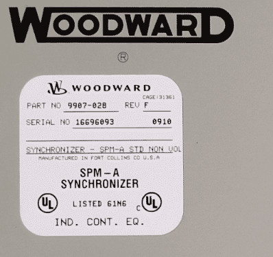 Woodward 9907-028 SPM-A STD MATCH sem tensão (EMC)