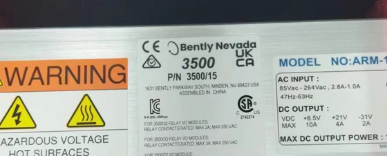 Bently Nevada 3500/15 106M1079-01 Fornecimento de energia Modulo universal de alimentação AC