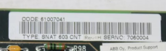 ABB SNAT603CNT 61007041H Tabela de controlo em stock concebida para aplicações industriais que exijam