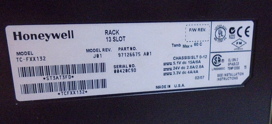 TC-FXX132 Honeywell Experion 13 Slot Chassis Rack para módulo PLC em estoque