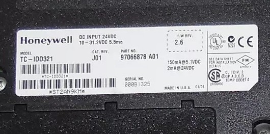 TC-IDD321 Honeywell Experion LS Especificações I/O 32 Módulo de entrada digital de CC