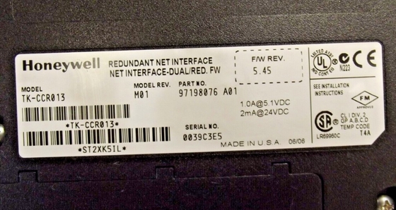 TK-CCR013 Honeywell Redundancy Network Interface Module Novo em folha