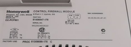 CC-PCF901 Honeywell 9 Port FTE Control Firewall Module Novo em estoque