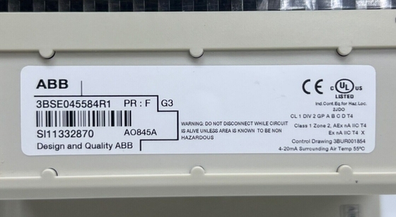 ABB AO845A 3BSE045584R1 Módulo de saída analógica S/R HART 8 canais Módulo