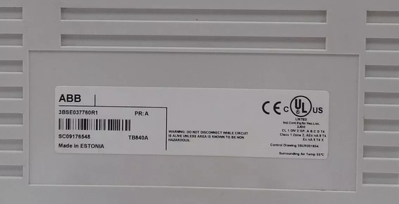 ABB TB840A 3BSE037760R1 Modem de Aglomerado Óptico Modulebus para Operação Redundante 1+1