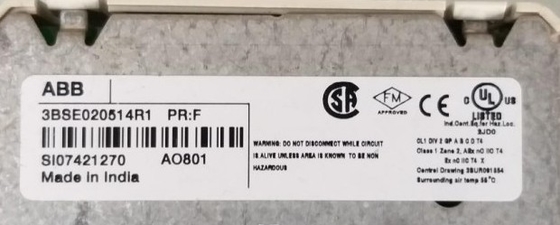 ABB AO801 3BSE020514R1 Módulo de saída analógica 8 canais