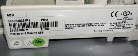 ABB TU834 3BSE040364R1 Módulo de terminação do módulo de entrada/saída alargado