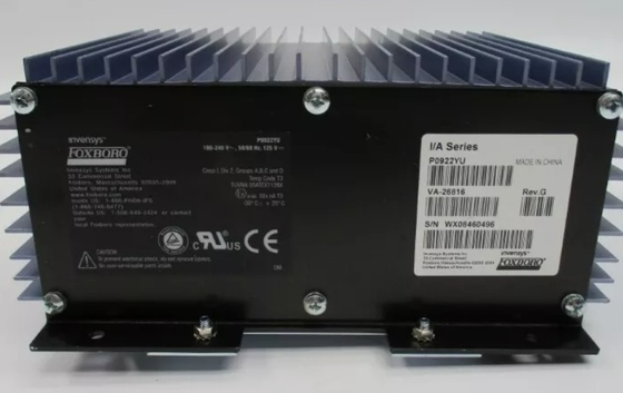 Foxboro P0922YU As fontes de alimentação da série 200 fornecem 24 V de corrente contínua para as placas base da série 200