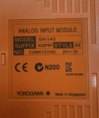 SAI143-S33 YOKOGAWA Módulo de entrada/saída analógico (para FIO) Unidade de controlo de segurança e unidade de nó de segurança