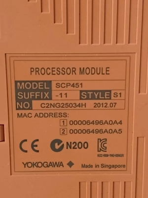 SCP451-11 YOKOGAWA Módulo de entrada digital 16 canais Módulo de isolamento 24 V DC ProSafe Processador Módulo