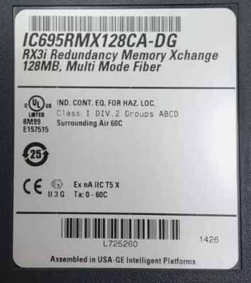 IC695RMX128 GE PAC Systems RX3i Fator de forma de slot único de redundância de memória Xchange Module