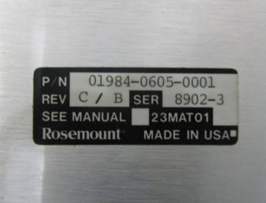 01984-0605-0001 Emerson MUX Módulo de alimentação de alta tensão