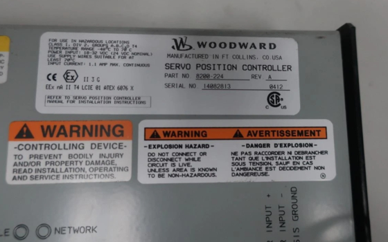 8200-224 Controlador de Posição de Servo Woodward