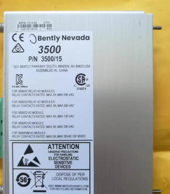 Bently Nevada 3500/15 106M1079-01 Fornecimentos de energia AC e DC