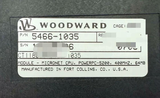 5466-1035 Módulo Woodward Micronet-CPU com múltiplas interfaces de comunicação e configuração simplex ou redundante