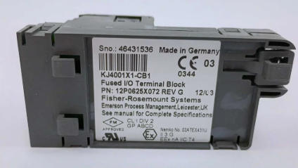 KJ4001X1-CB1 EMERSON Bloco de Terminais de E/S com Fusível para DeltaV DCS