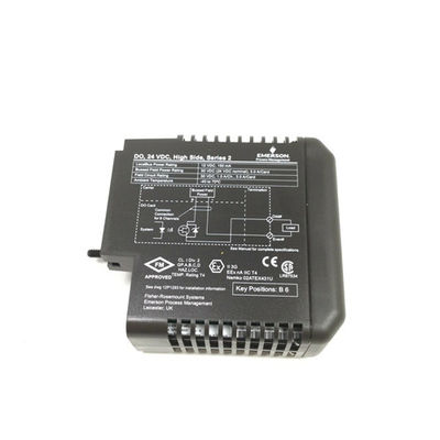 O módulo de saída alto do lado 24V de KJ3202X1-BA1 Emerson EPRO DeltaV fundiu o preto 12P2536X062 do terminal do I/O