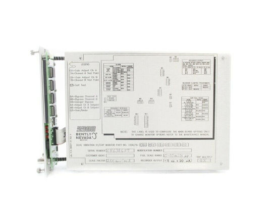 3300/16 curvada de monitor duplo da vibração da série XY/GAP de Nevada Parts System 3300