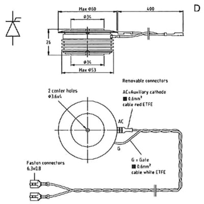 Módulo industrial YS150103-AC das peças do retificador controlado de silicone do tiristor de YST6-01 P8C ABB