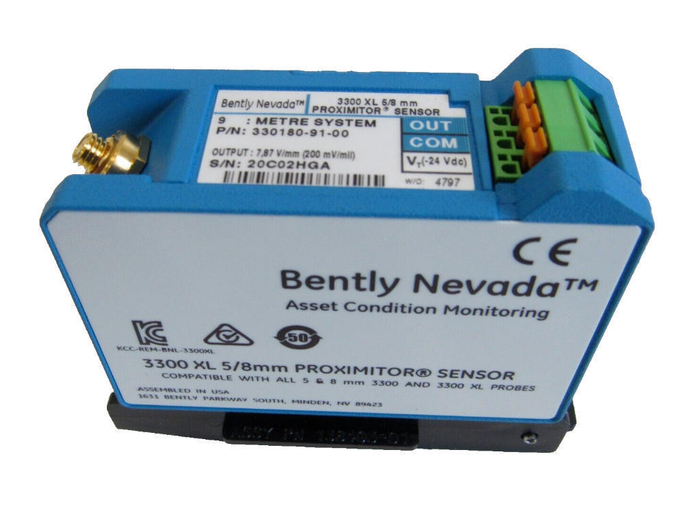 Bently Nevada 330180-91-00 3300 XL Proximitor Sensor para medição sem contato no sistema de sensores de corrente de Eddy